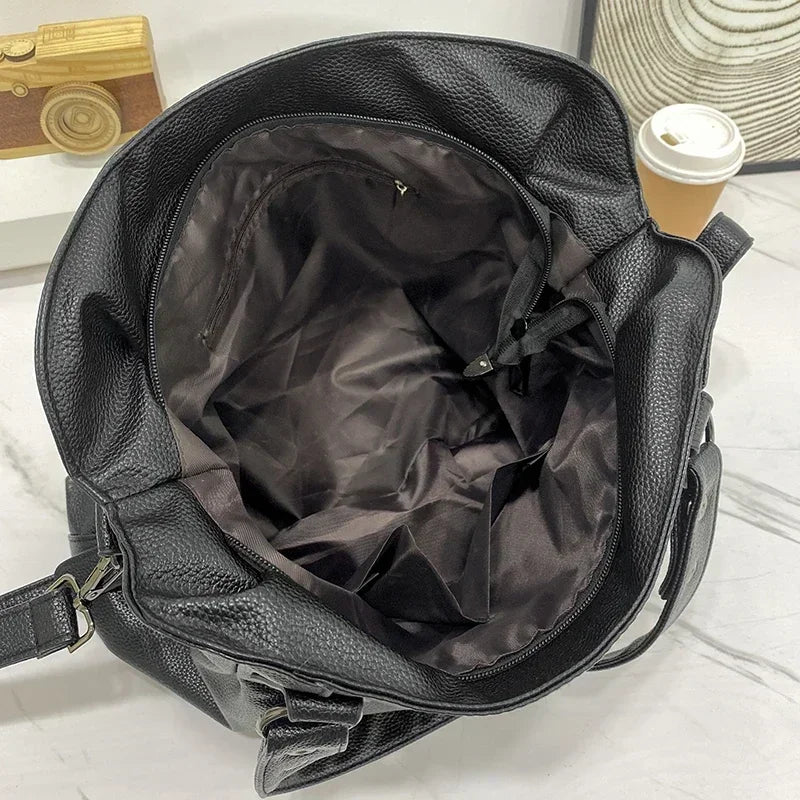 bags : YVONNE - Leren hobo-schoudertas voor dames in van Pantino