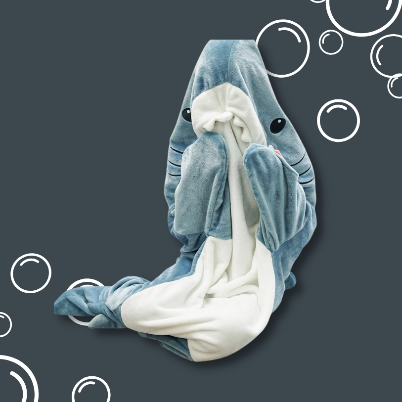 home & garden : SharkieCuddle™ | Gezellige Vissenvin Deken in van Pantinoshop