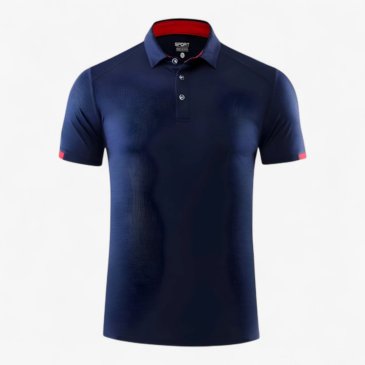 Clothes : Gino | Ademend sportpoloshirt met korte mouwen voor heren in Marineblauw van Pantino