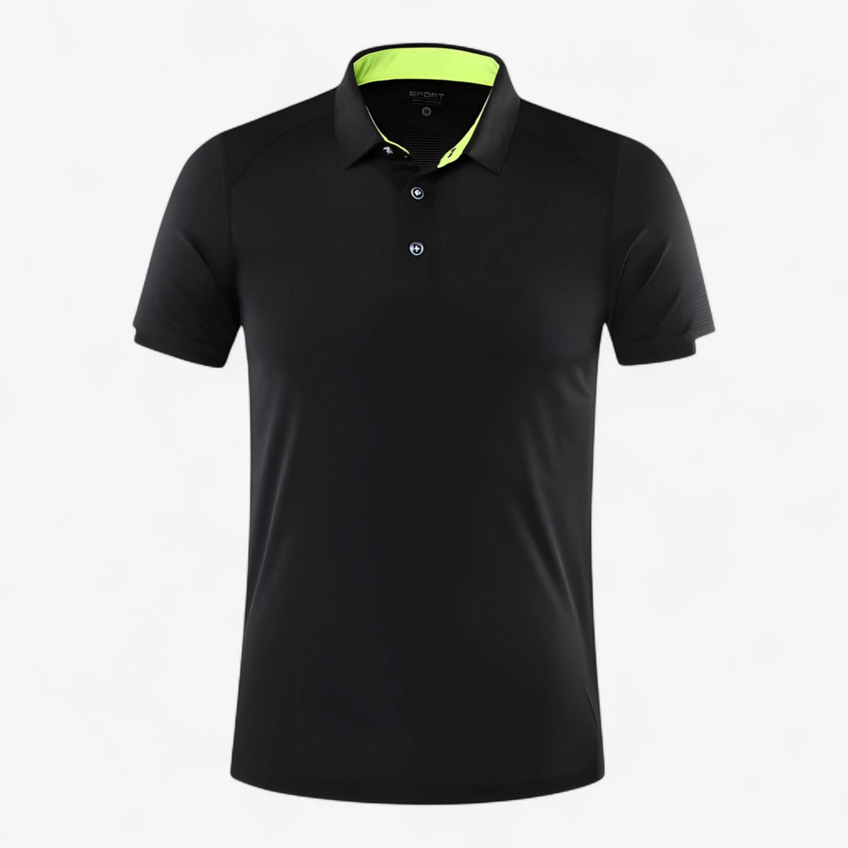 Clothes : Gino | Ademend sportpoloshirt met korte mouwen voor heren in Zwart van Pantino