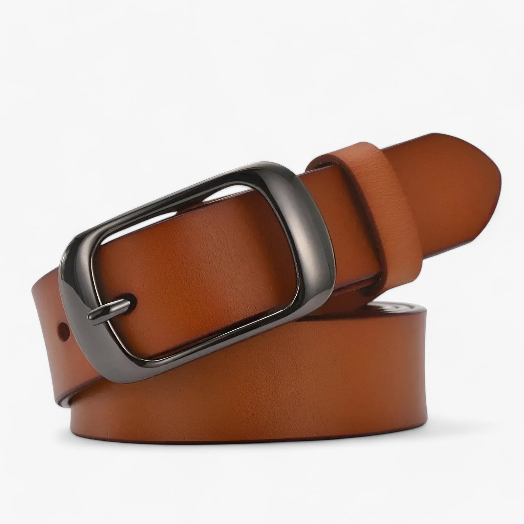 men's fashion : Kisha | Premium leren riem - Casual pasvorm voor jeans in koffie Kina van Pantino