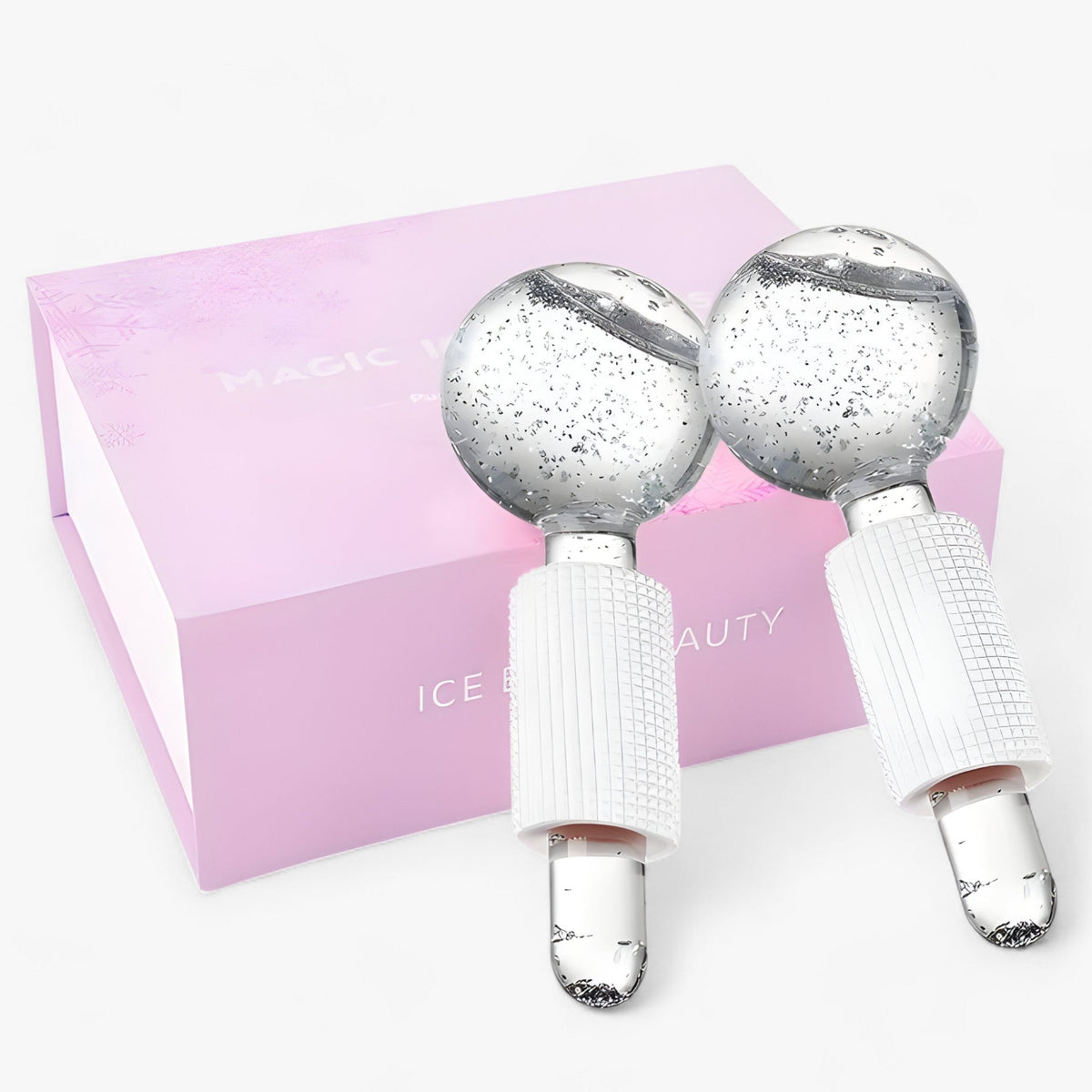 accessories : BeautyCool | Koelende Kristallen Ballen - Energetische Massage voor Gezicht & Ogen, 2st/Doos in NIEUWE ZILVEREN SET van Pantinoshop