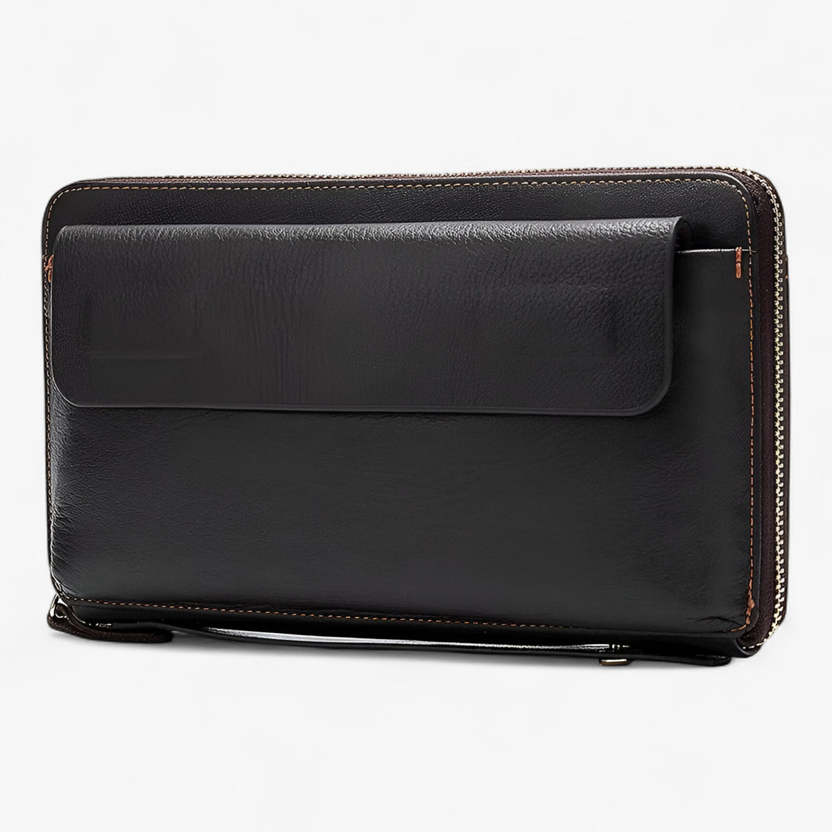 bags : Echte Leren Portemonnee Heren in Koffie van Pantino