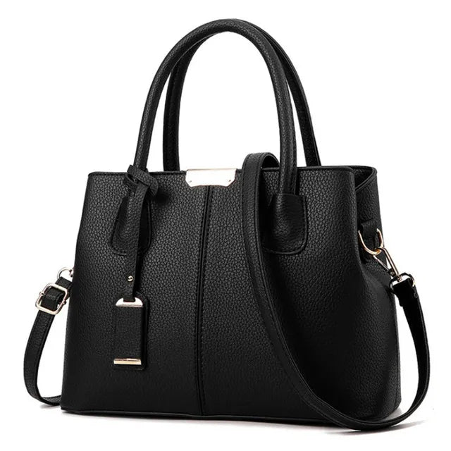 bags : Emily Leather Handbag in black van Pantino