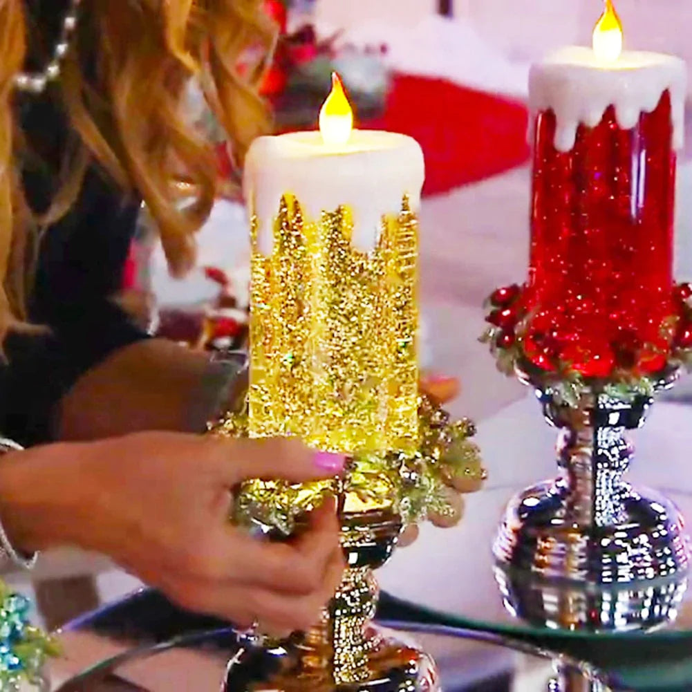 home & garden : Kleur veranderende LED Water Kaars met Glitter in van Pantino