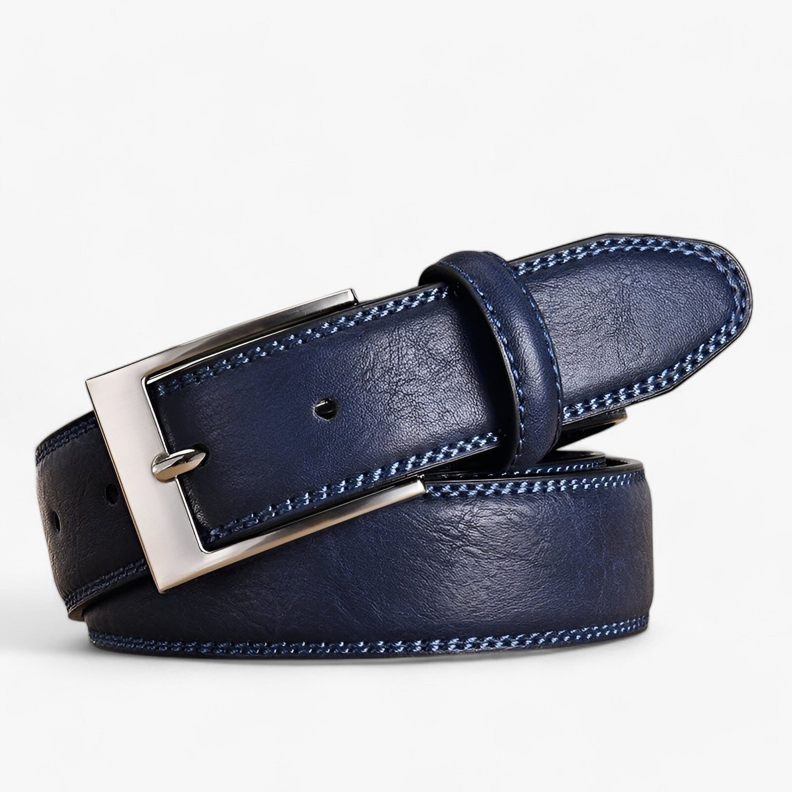men's fashion : Nash | Stijlvolle Bruine Jeansriem in Donkerblauw van Pantinoshop