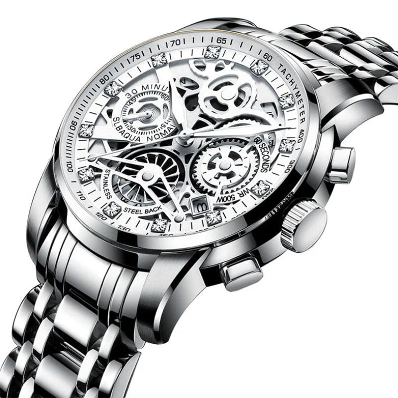 watches : Skeleton Watch | Heren Horloge in Zilver van Pantino