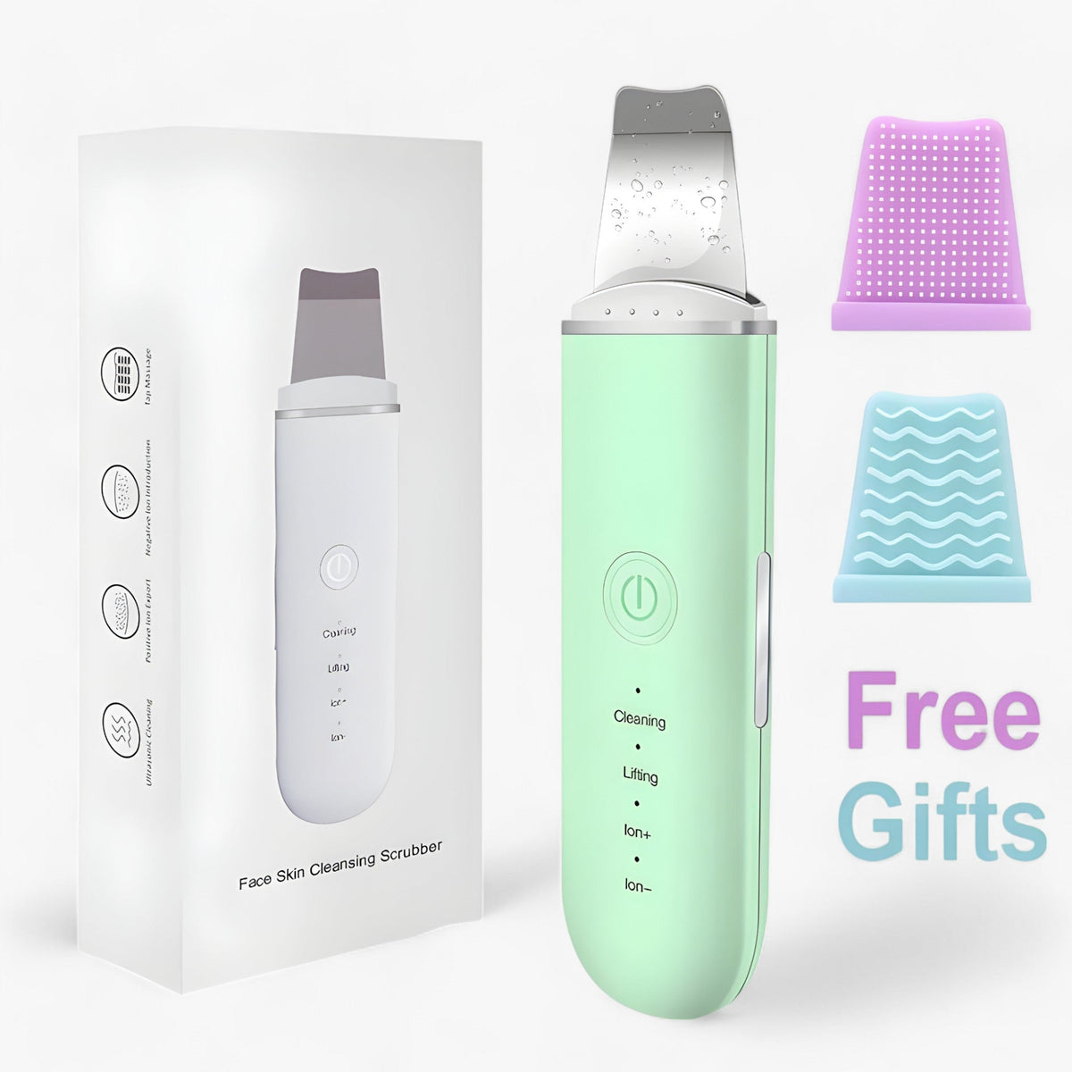 other : Luna | Ultrasone Scrub - Diepe Reiniging & Verwijdering van Zwarte Puntjes in Groen met doos van Pantinoshop