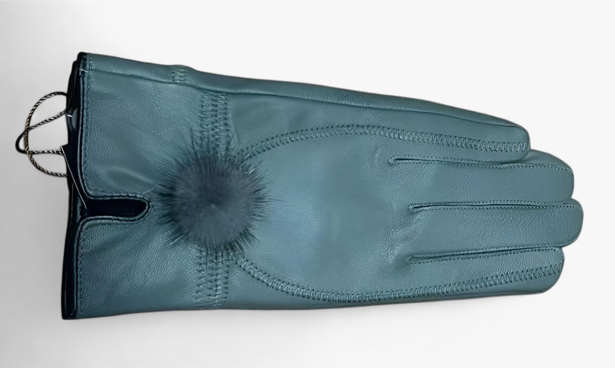 men's fashion : Lena | Warme leren handschoenen - Luxe en stijl in GRIJS One Size van Pantino