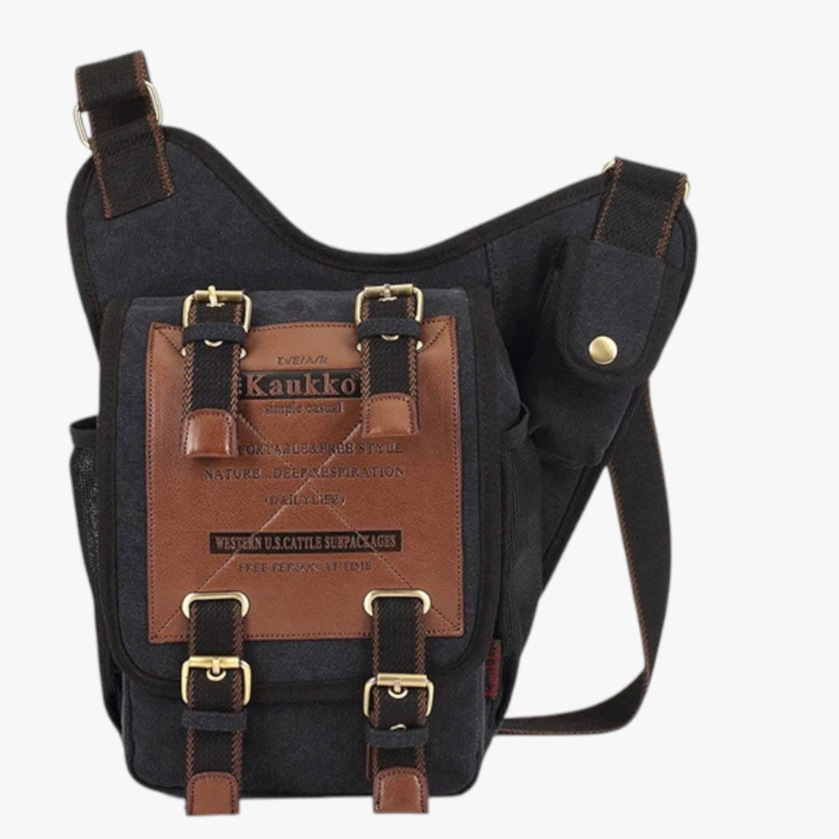 Adam | Heren Messenger Tas van Vintage Nylon Praktisch, Lichtgewicht, Altijd bij Jou- €25 : Adam | Heren Messenger Tas van Vintage Nylon Praktisch, Lichtgewicht, Altijd bij Jou in Zwart van Pantinoshop