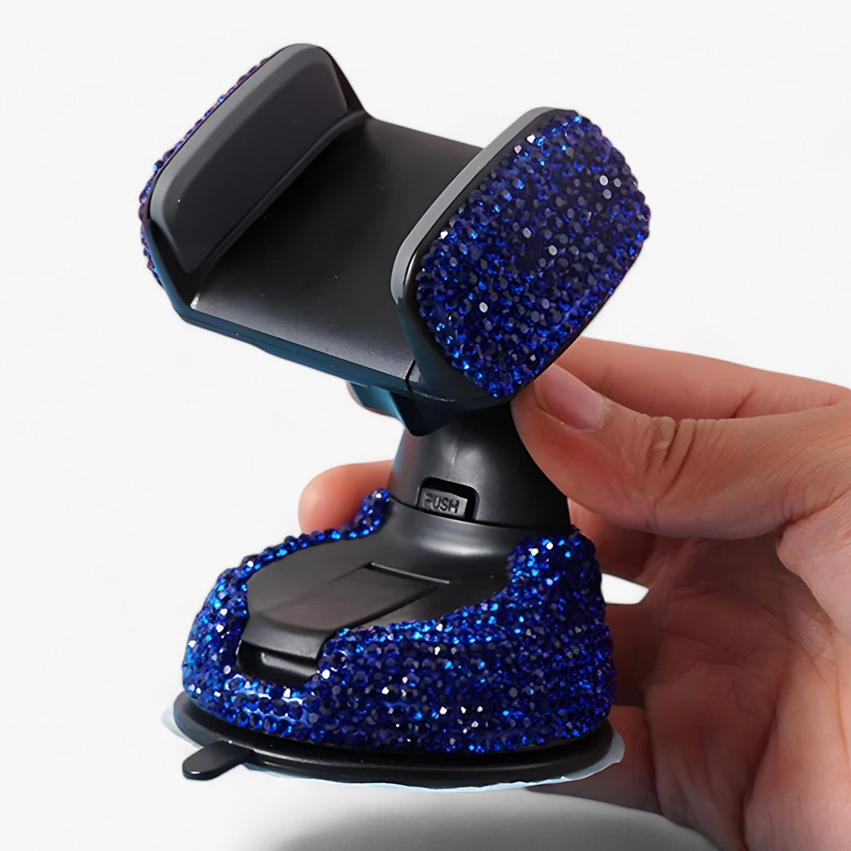 accessories : Bella | Auto-Handyhouder van Strass - Elegant 360° voor dashboard, raam en ventilatierooster in Blauw van Pantinoshop