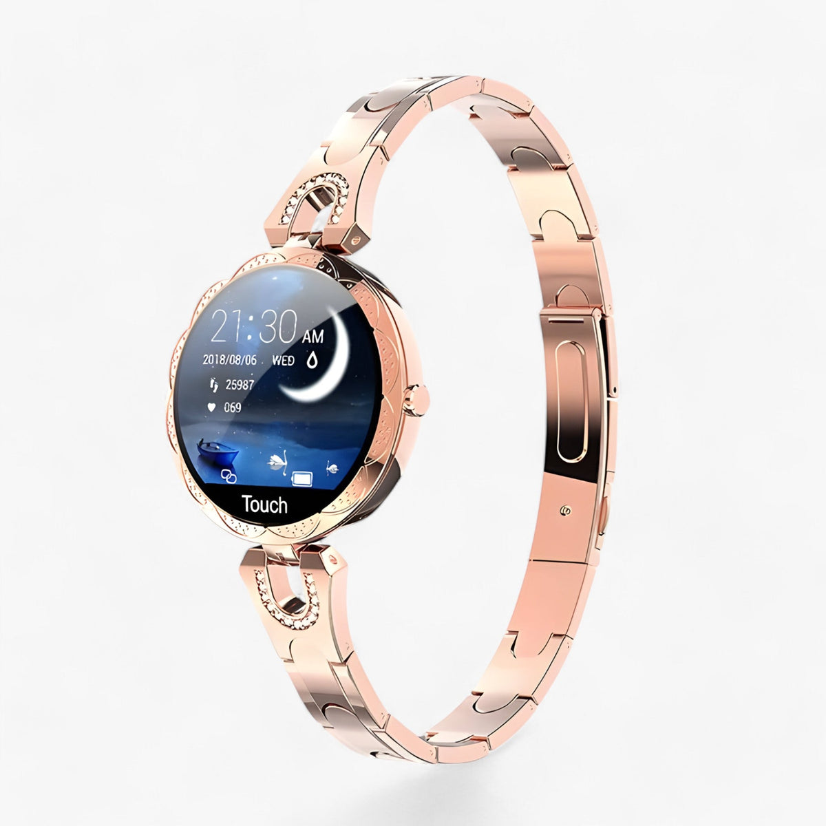 watches : GlamFit | Smartwatch - Elegant, waterdicht en in staat om de voortgang van de fitness te volgen in Goud van Pantinoshop