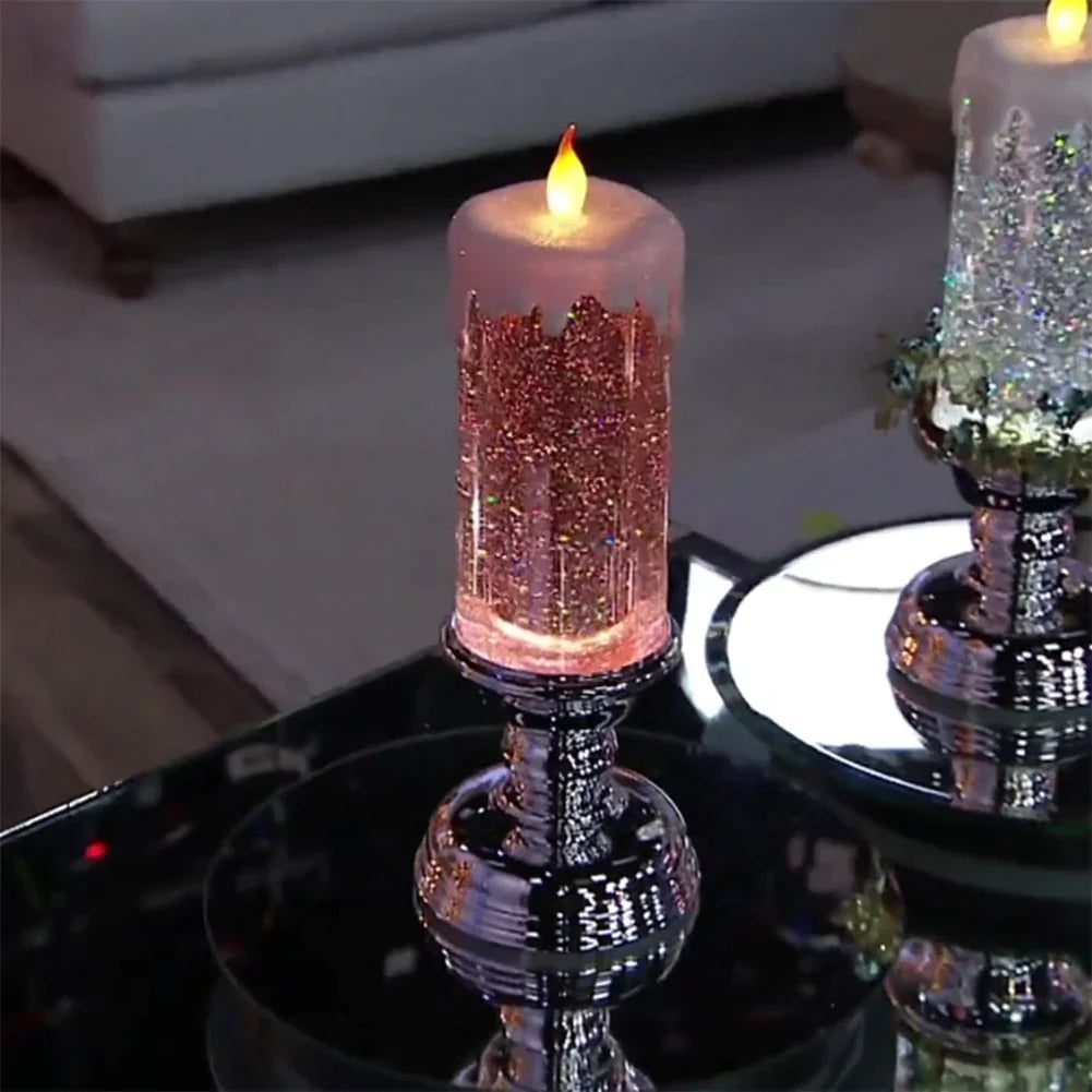 home & garden : Kleur veranderende LED Water Kaars met Glitter in van Pantino