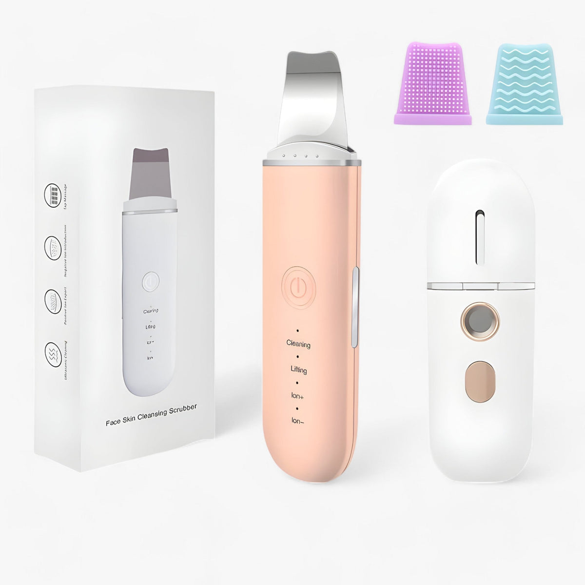 accessories : SkinScrub Pro | Ultrasone Gezichtsspatel - Tool voor Gezichtsversteviging en Verwijdering van Mee-eters in Oranje Ensemble 1 van Pantinoshop