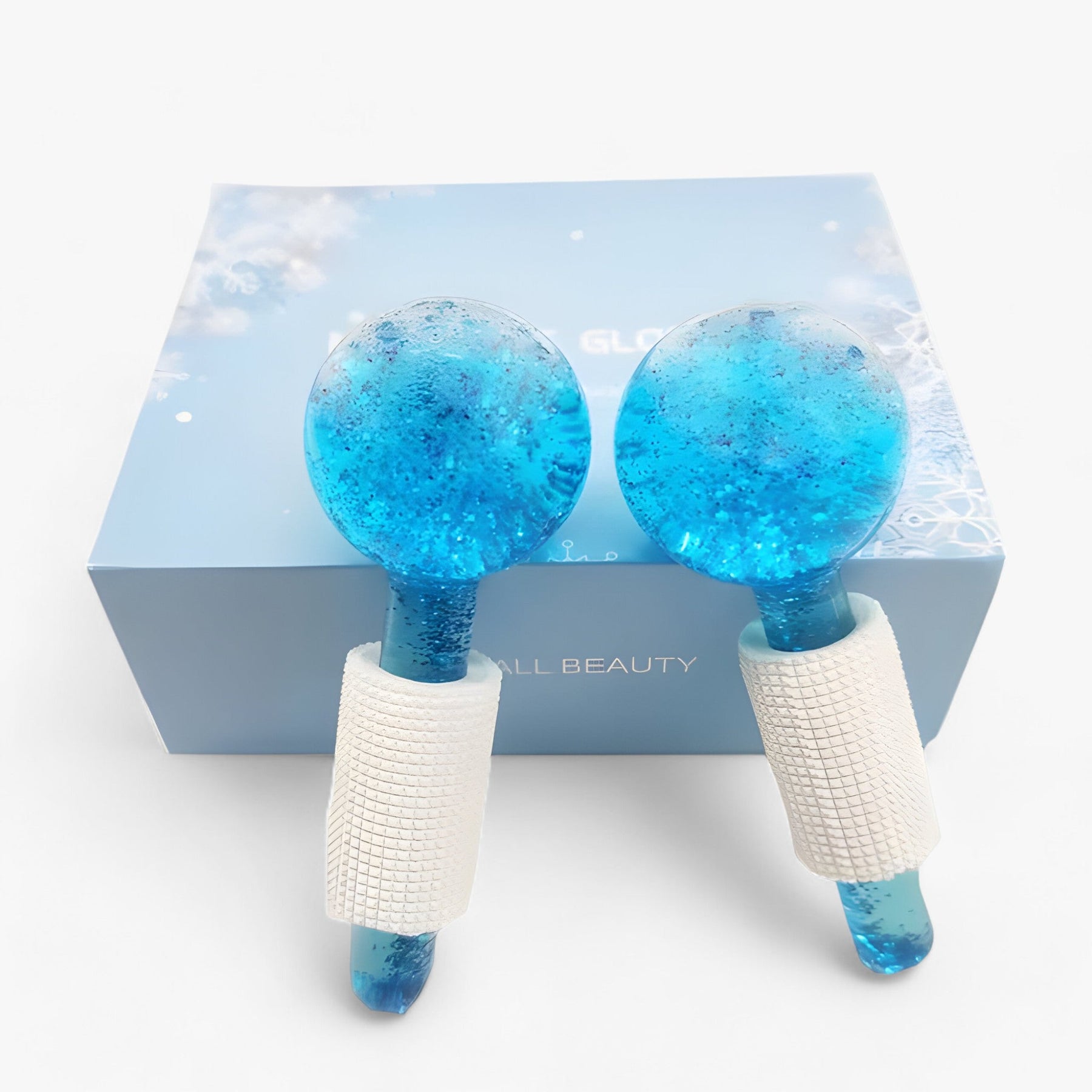 accessories : BeautyCool | Koelende Kristallen Ballen - Energetische Massage voor Gezicht & Ogen, 2st/Doos in NIEUWE BLAUWE SET van Pantinoshop