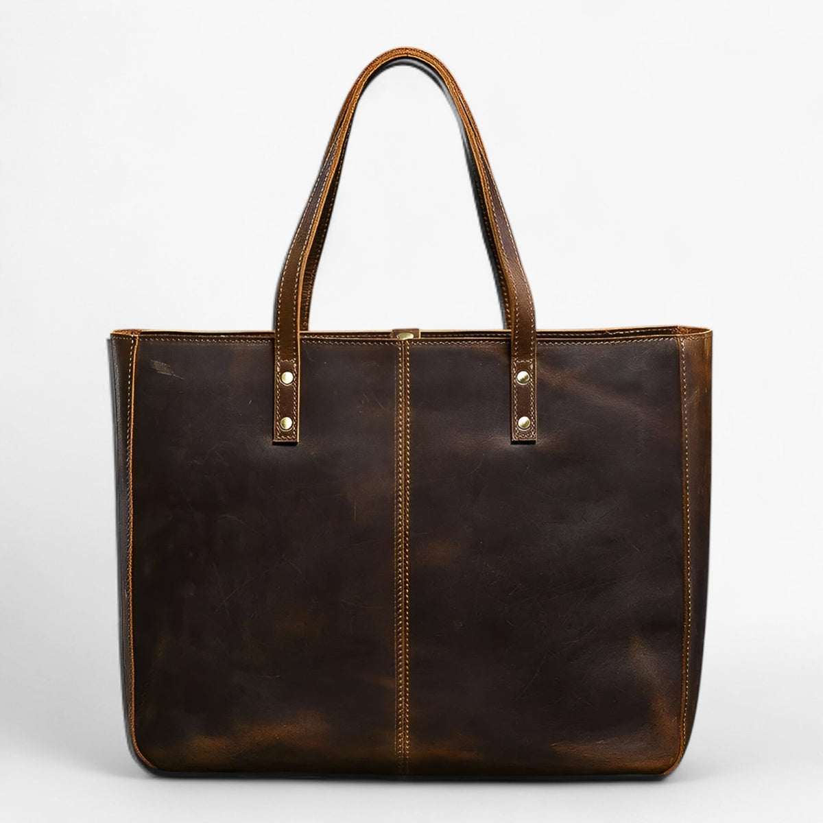 bags : Vintage Leren Tote Tas – Grote Capaciteit in van Pantinoshop