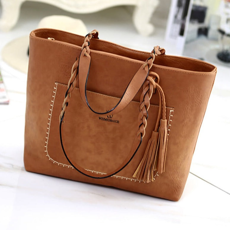 bags : Leren Schoudertas voor dames in van Pantino