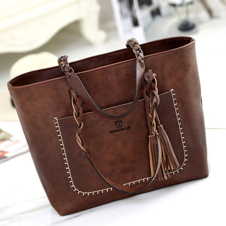 bags : Leren Schoudertas voor dames in van Pantino