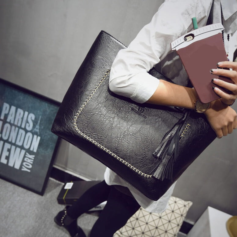 bags : Leren Schoudertas voor dames in van Pantino