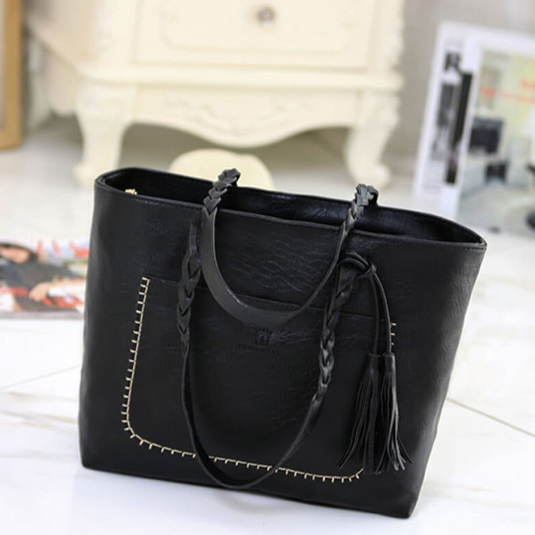 bags : Leren Schoudertas voor dames in van Pantino