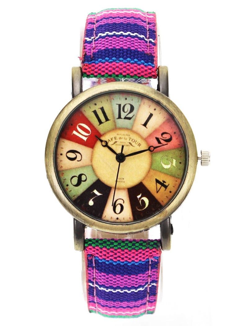 watches : Benny Watch | Retro Horloge in Paars van Pantino