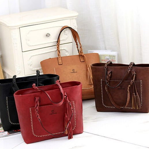 bags : Leren Schoudertas voor dames in van Pantino