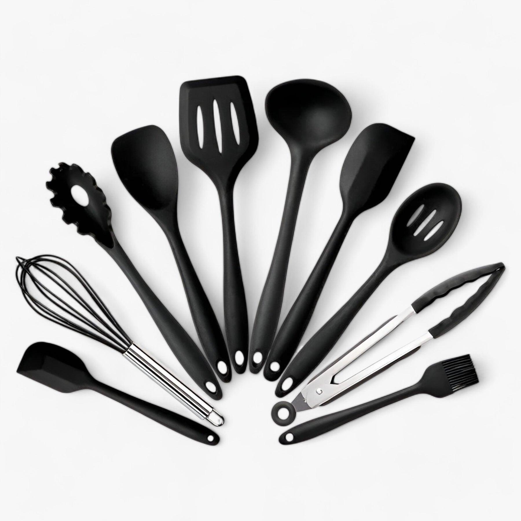 home & garden : 10-delige antiaanbakset | Duurzaam & Ideaal om probleemloos te koken in Zwart van Pantinoshop