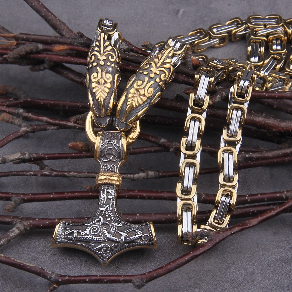 accessories : Dragon Head Ketting Viking 2021 | NIEUW in 70cm van Pantino