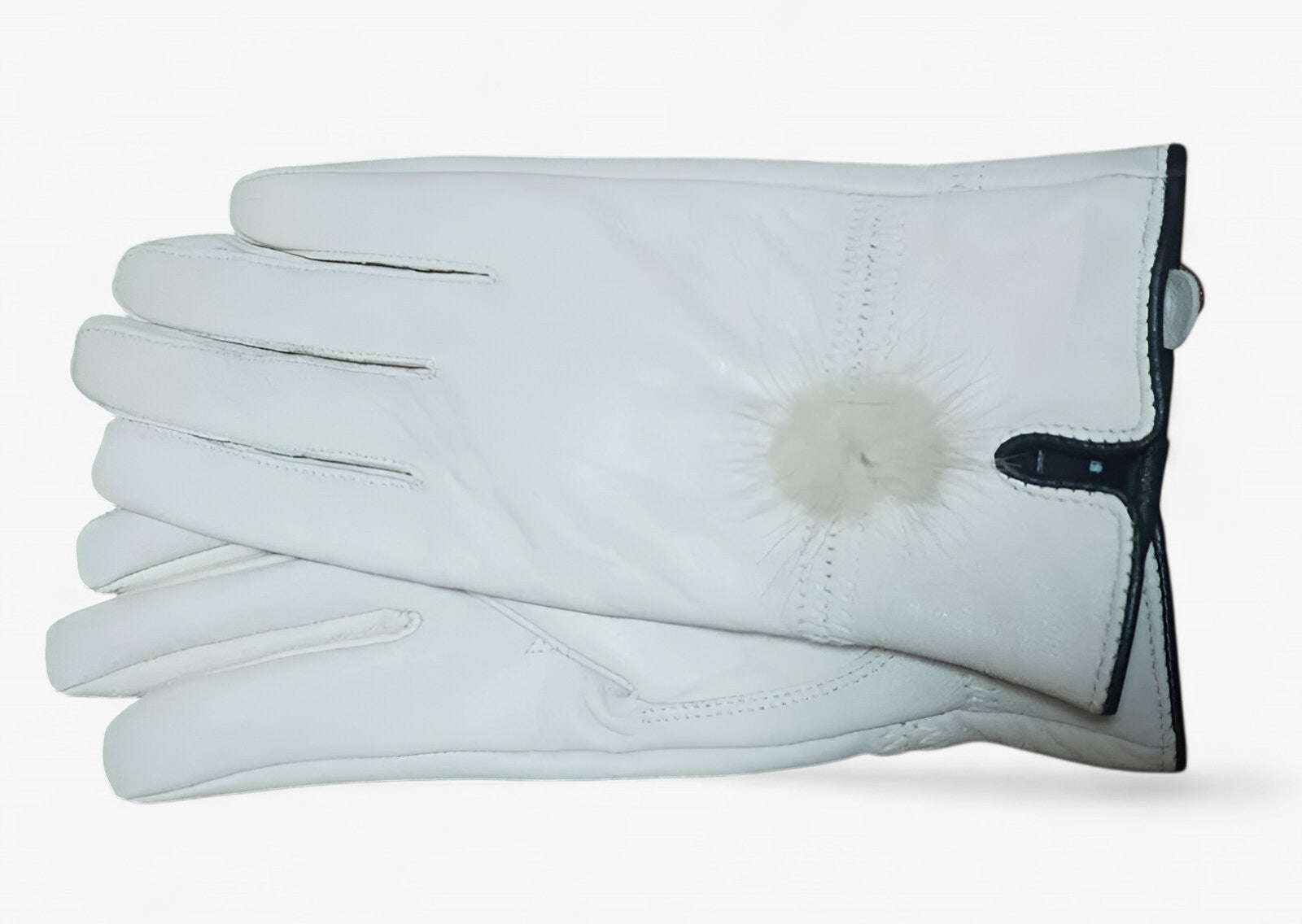 men's fashion : Lena | Warme leren handschoenen - Luxe en stijl in Beige One Size van Pantino