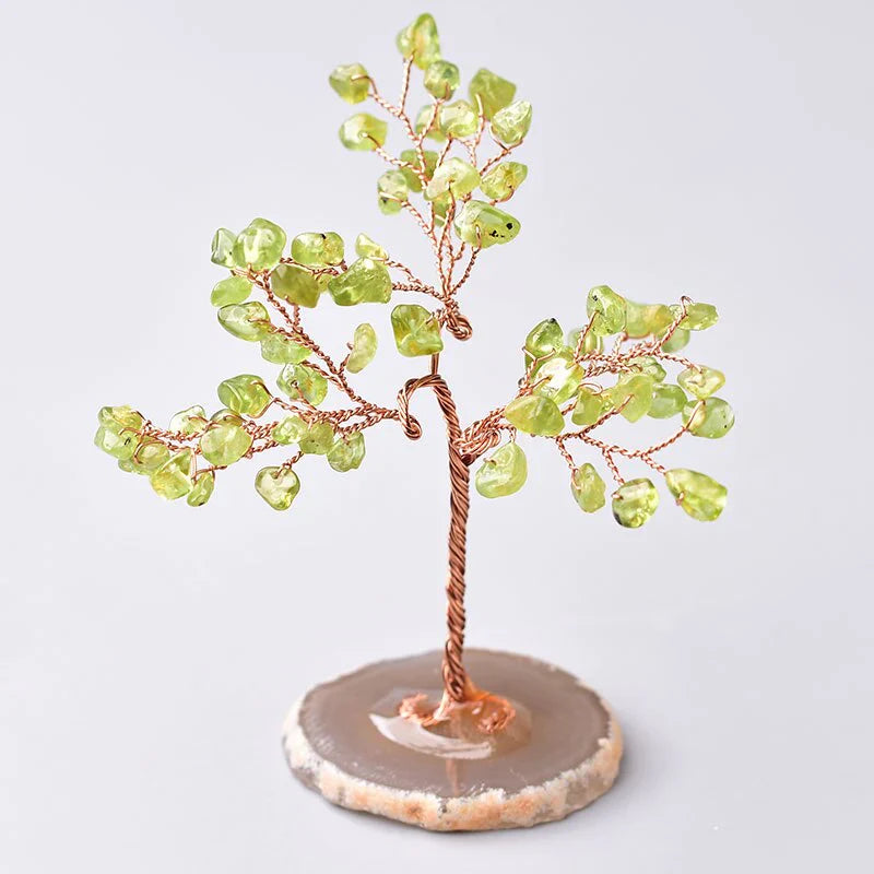 home & garden : Kristallen Boom des Levens Bureaubeeldhouwwerk in Olivijn van Pantino