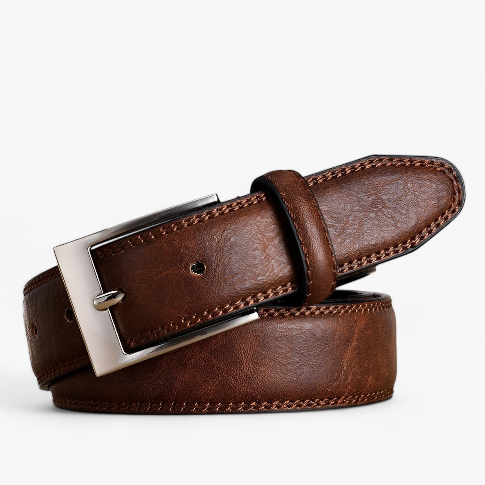 men's fashion : Nash | Stijlvolle Bruine Jeansriem in Donkerbruin van Pantinoshop