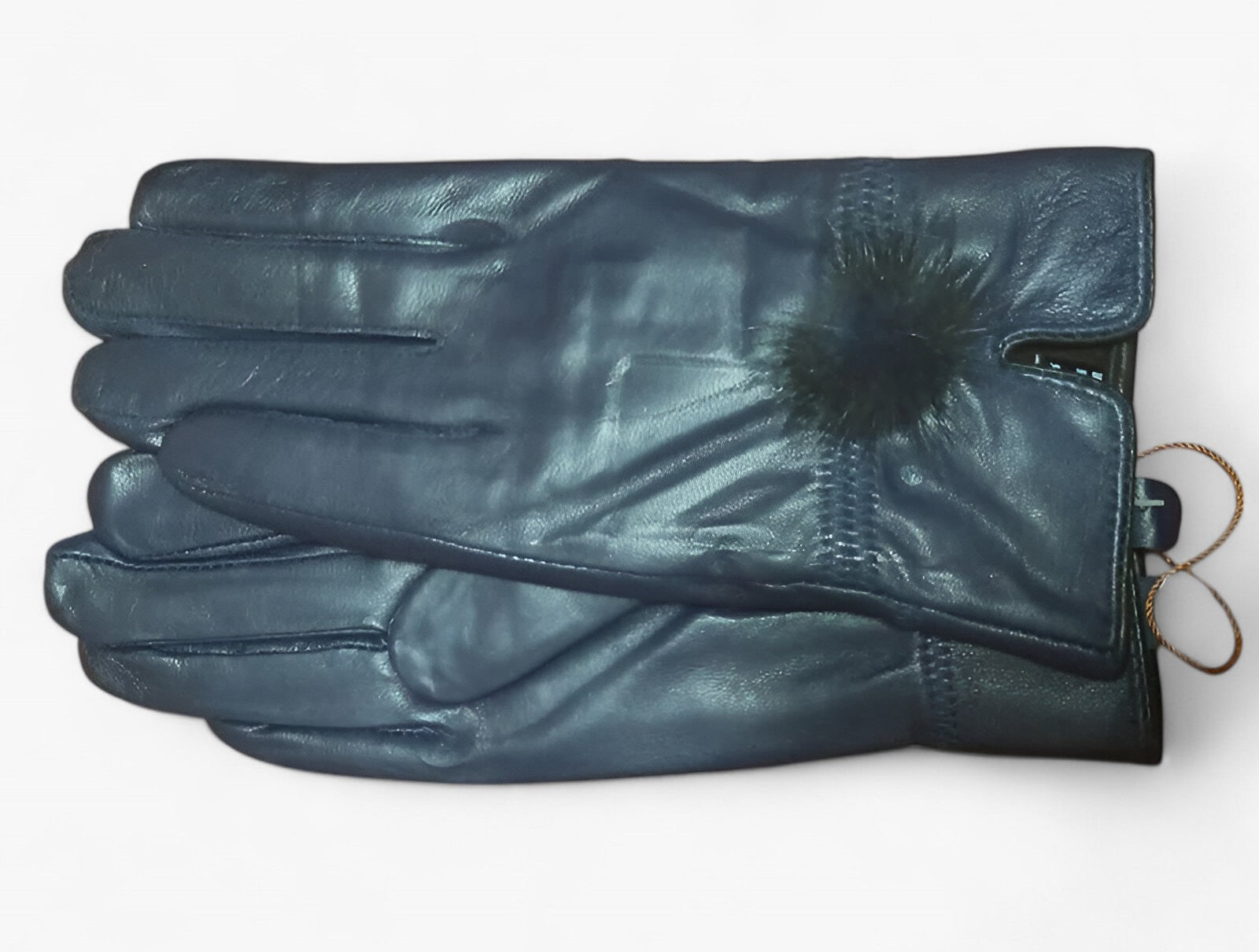 men's fashion : Lena | Warme leren handschoenen - Luxe en stijl in Marineblauw One Size van Pantino