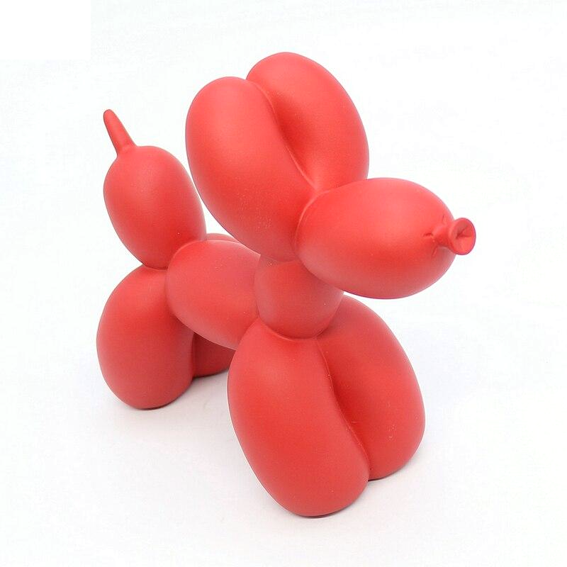home & garden : Levendige Kleur Ballon Hondensculptuur in Rood van Pantino