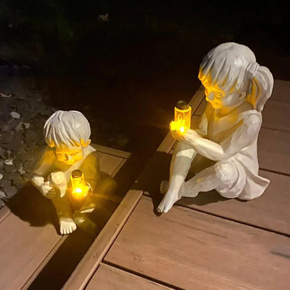 home & garden : Kinderen met Zonnevlammetjes Tuinbeelden in van Pantino