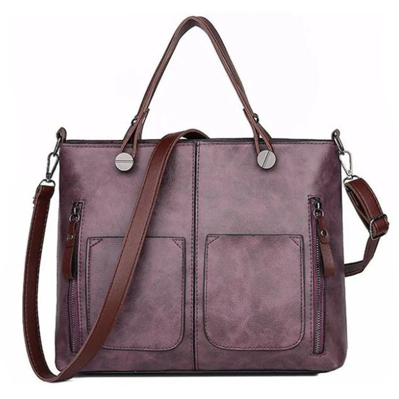 bags : VintageVogue™ Luxe Dames Schoudertas in Paars van Pantino