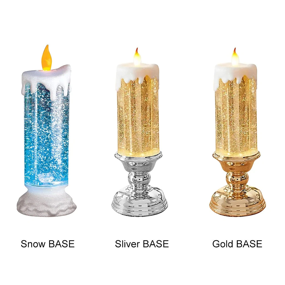 home & garden : Kleur veranderende LED Water Kaars met Glitter in van Pantino