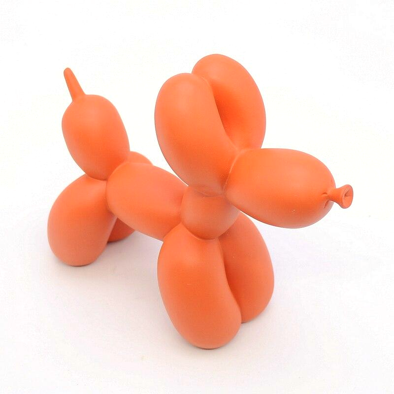 home & garden : Levendige Kleur Ballon Hondensculptuur in Oranje van Pantino
