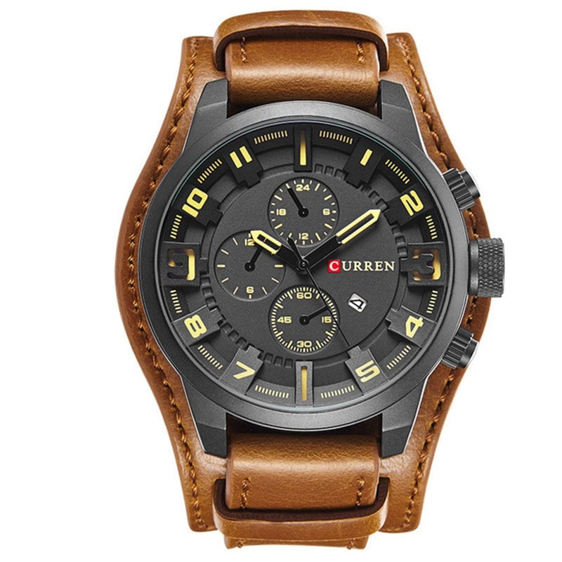 watches : Het Navigator Luxe Horloge in Citroen Mokka van Pantino
