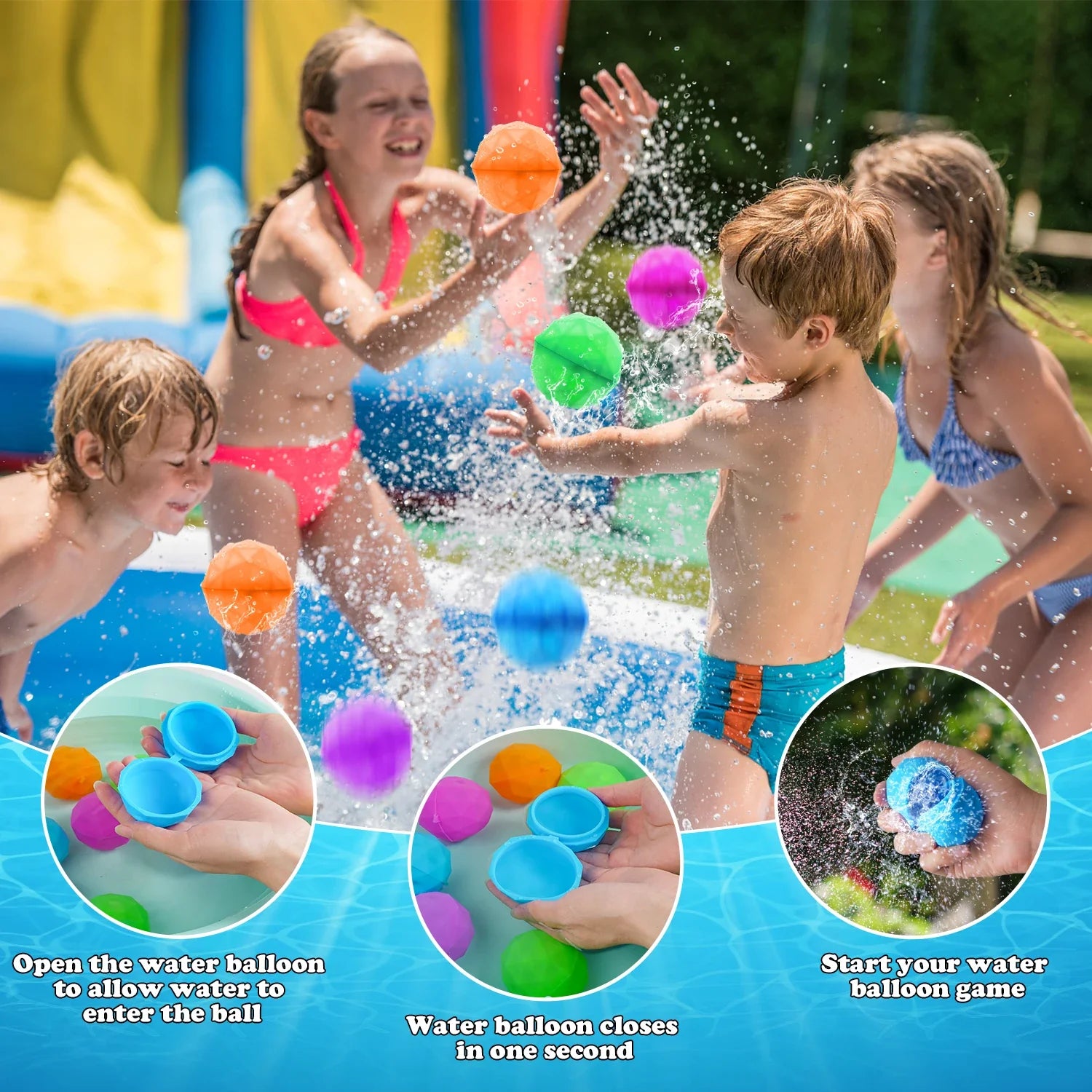 outdoor equipment : Globo - Magische Herbruikbare Waterballon, Zelfsluitende Strand Waterbal in van Pantino