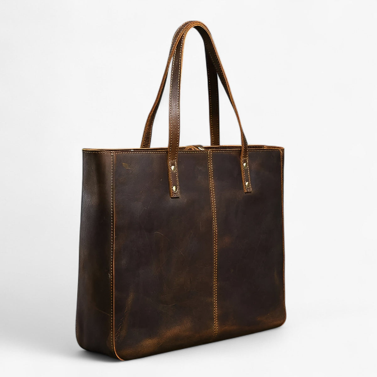 bags : Vintage Leren Tote Tas – Grote Capaciteit in van Pantinoshop