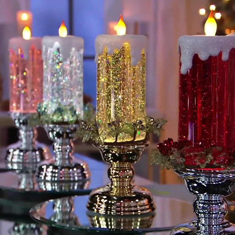 home & garden : Kleur veranderende LED Water Kaars met Glitter in van Pantino