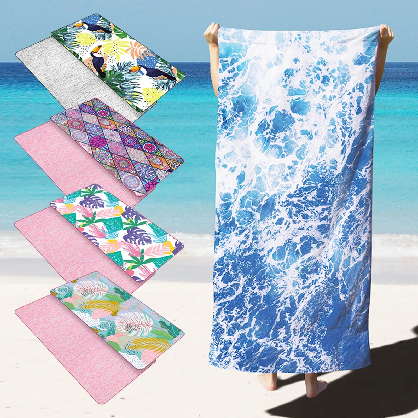 home & garden : Grandy - Sneldrogende microvezel strandhanddoek, extra grote zwembadhanddoek in van Pantino
