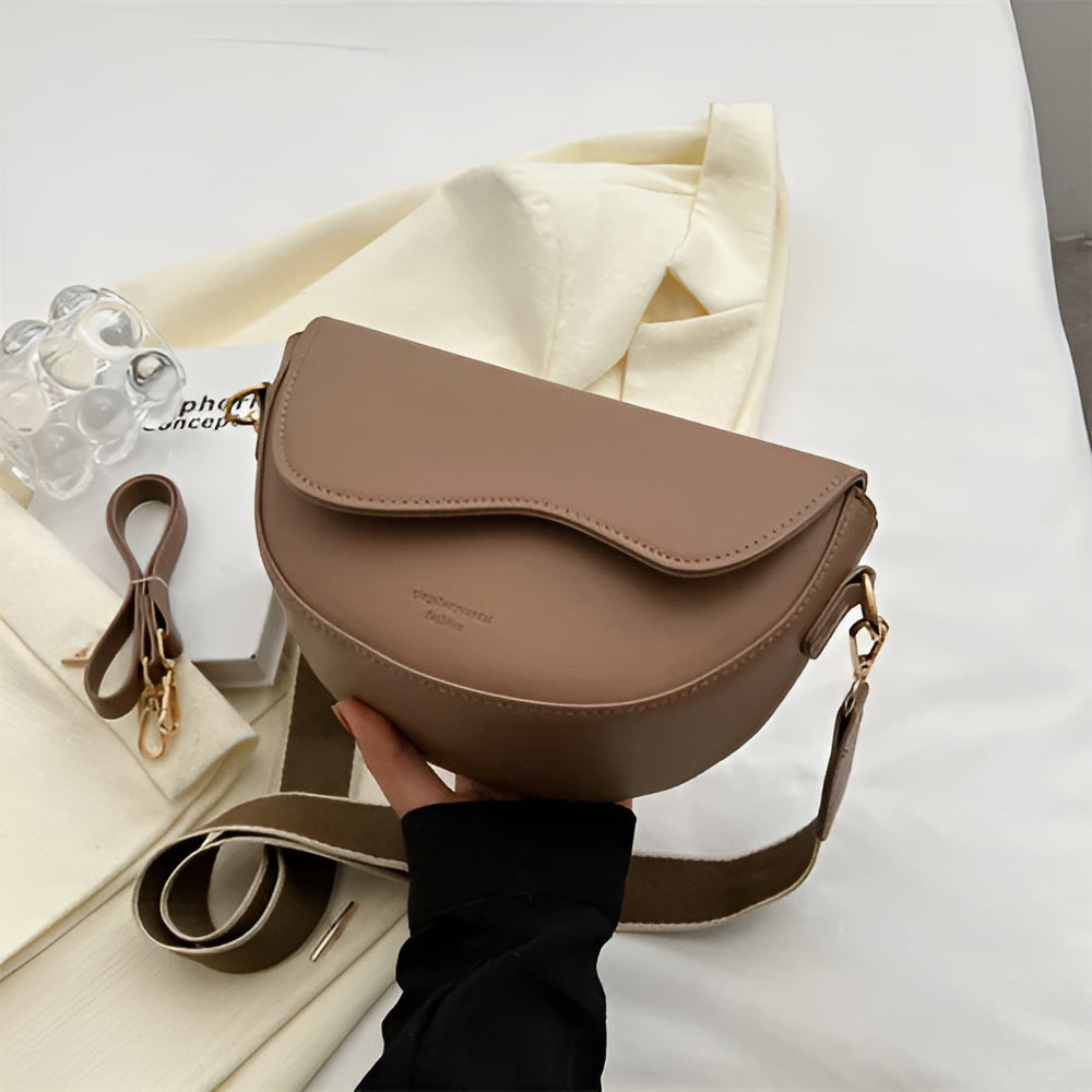 bags : Alexis Fashion Bag - Vrouwelijke Luxe Schoudertas in Khaki van Pantino