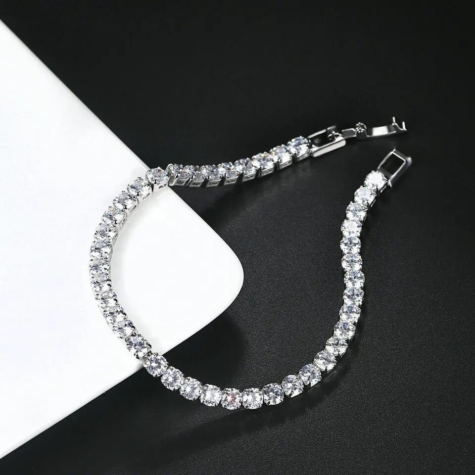 accessories : Sharapova™ - Tennis Armband in Zilver (Gesp sluiting) van Pantino