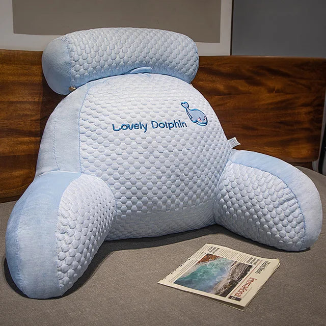 home & garden : LumbRest - Comfort Lumbaal Kussen - maximale Ontspanning in Blauw van Pantino