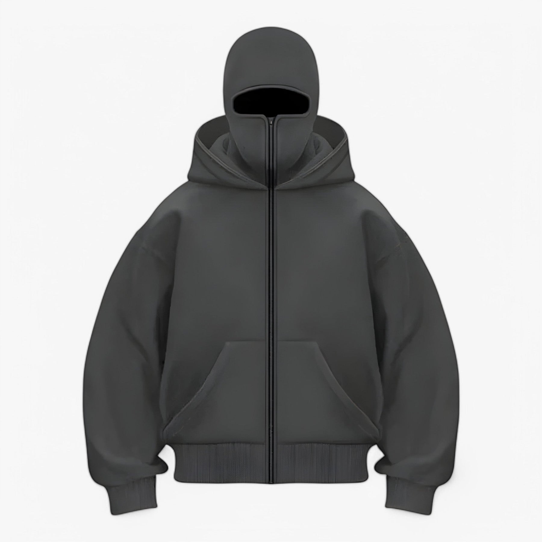 Jacket : Jessy | Fleece bivakmuts met volledige ritssluiting in Grijs van Pantino