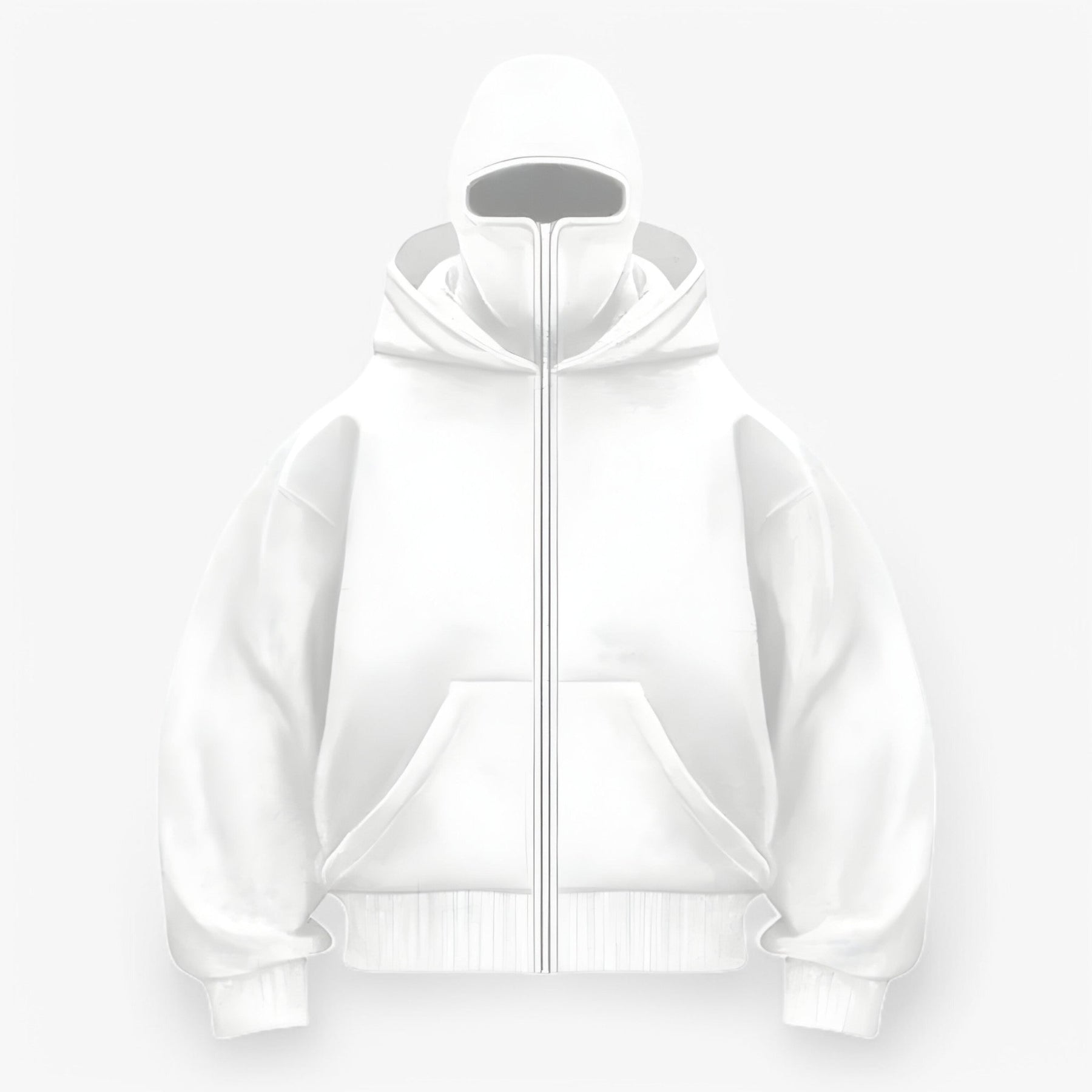Jacket : Jessy | Fleece bivakmuts met volledige ritssluiting in Wit van Pantino