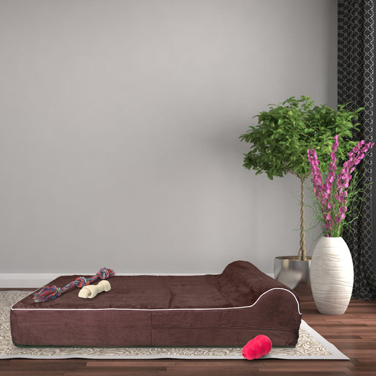pets : Bruno - Orthopedisch Luxe Chocolade Hondenbed in van Pantino