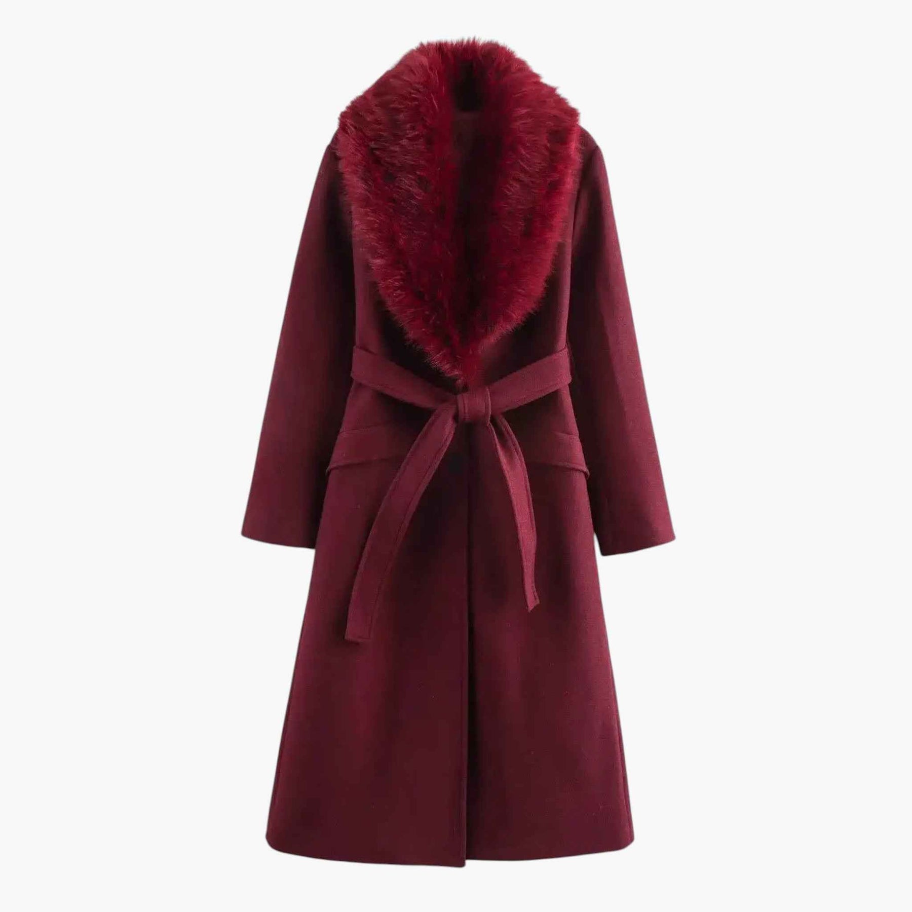 Mary | Lange Dames Jas Winter met Bontkraag