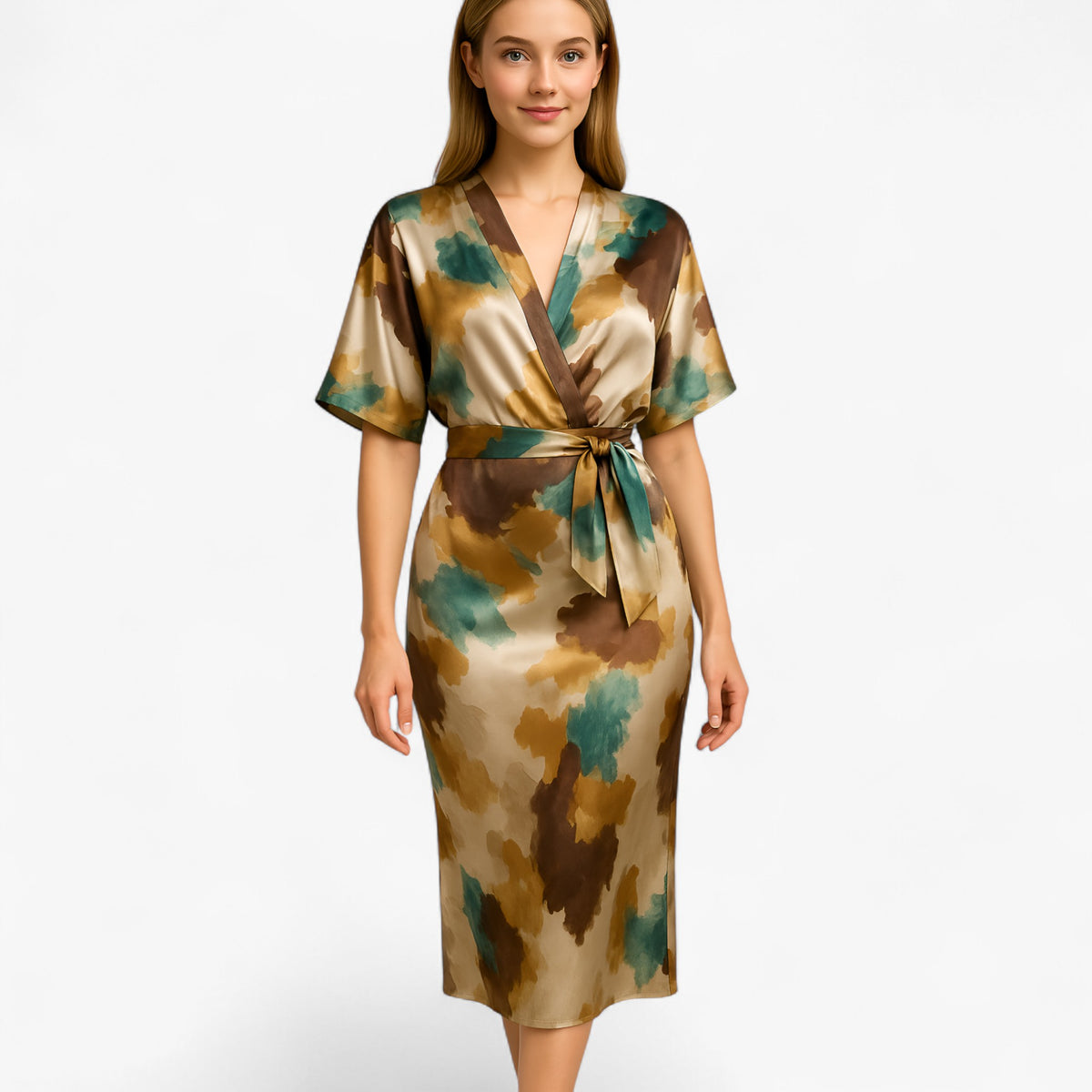 Women's Dress : Geneva | Lange Jurk Dames met Abstracte Print in van Pantino